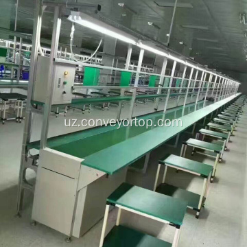 Zavodda ishlab chiqarilgan avtomatik ishlaydigan kamar konveyer tizimi
